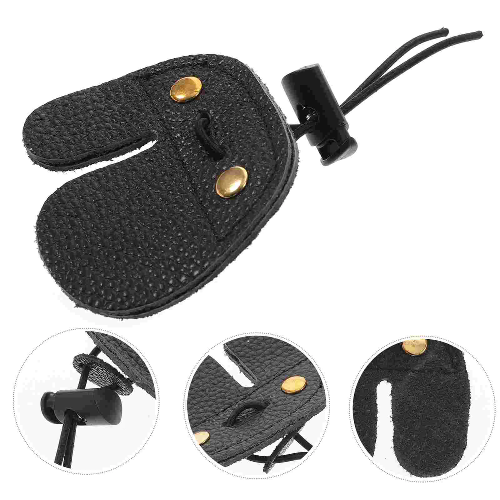 

Archery Finger Guard Protection Cow Protector Supplies Tab Recurve Bows Cowhide Shooting Tabs