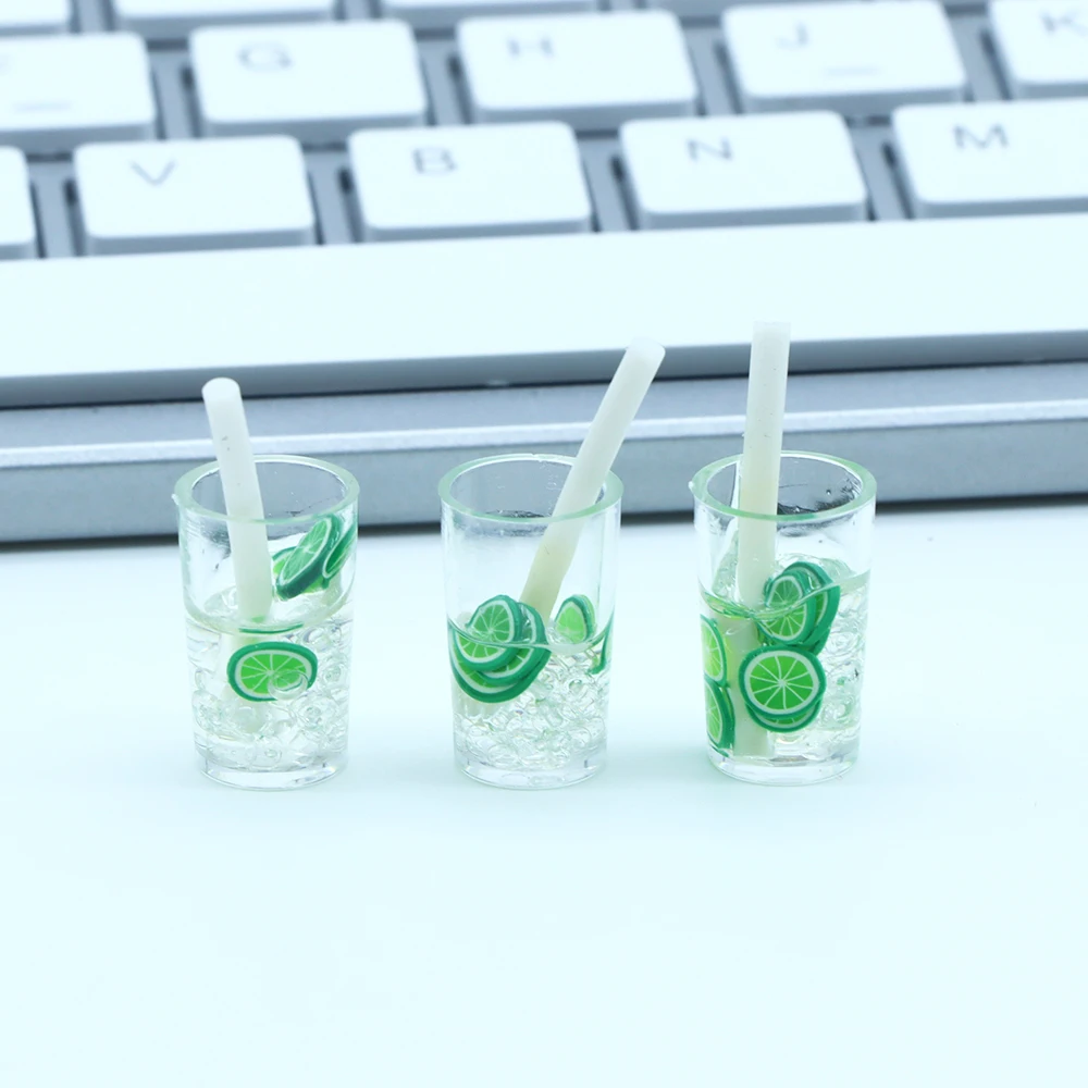 20 шт./пакет кукольный домик мини ледяной фрукты чай соломенная чашка имитация еды