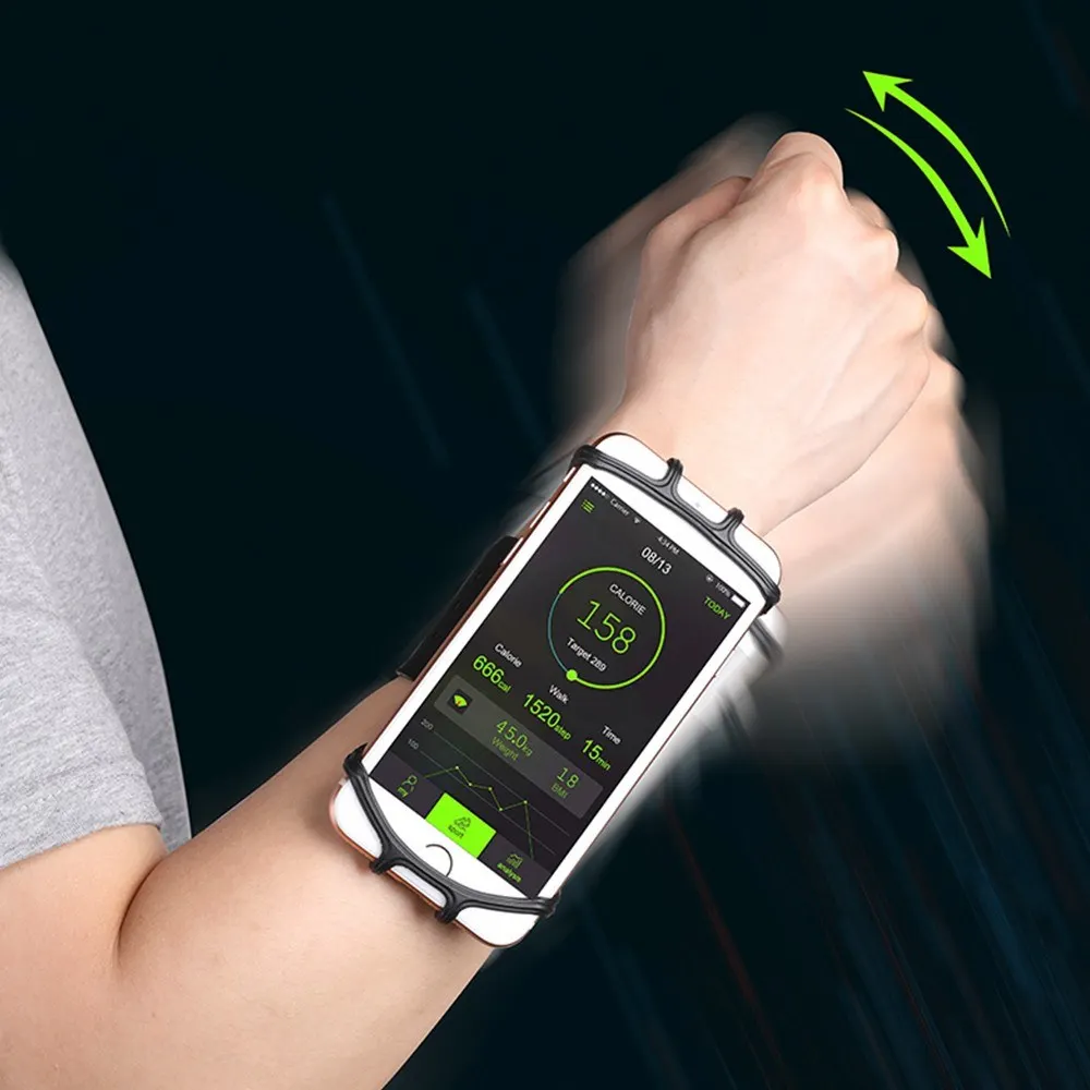 

Adjustable Sporting Breathable Sweat-proof Cell Phone Armband Cycling Jogging Walking Wrist Band Sports Wristband