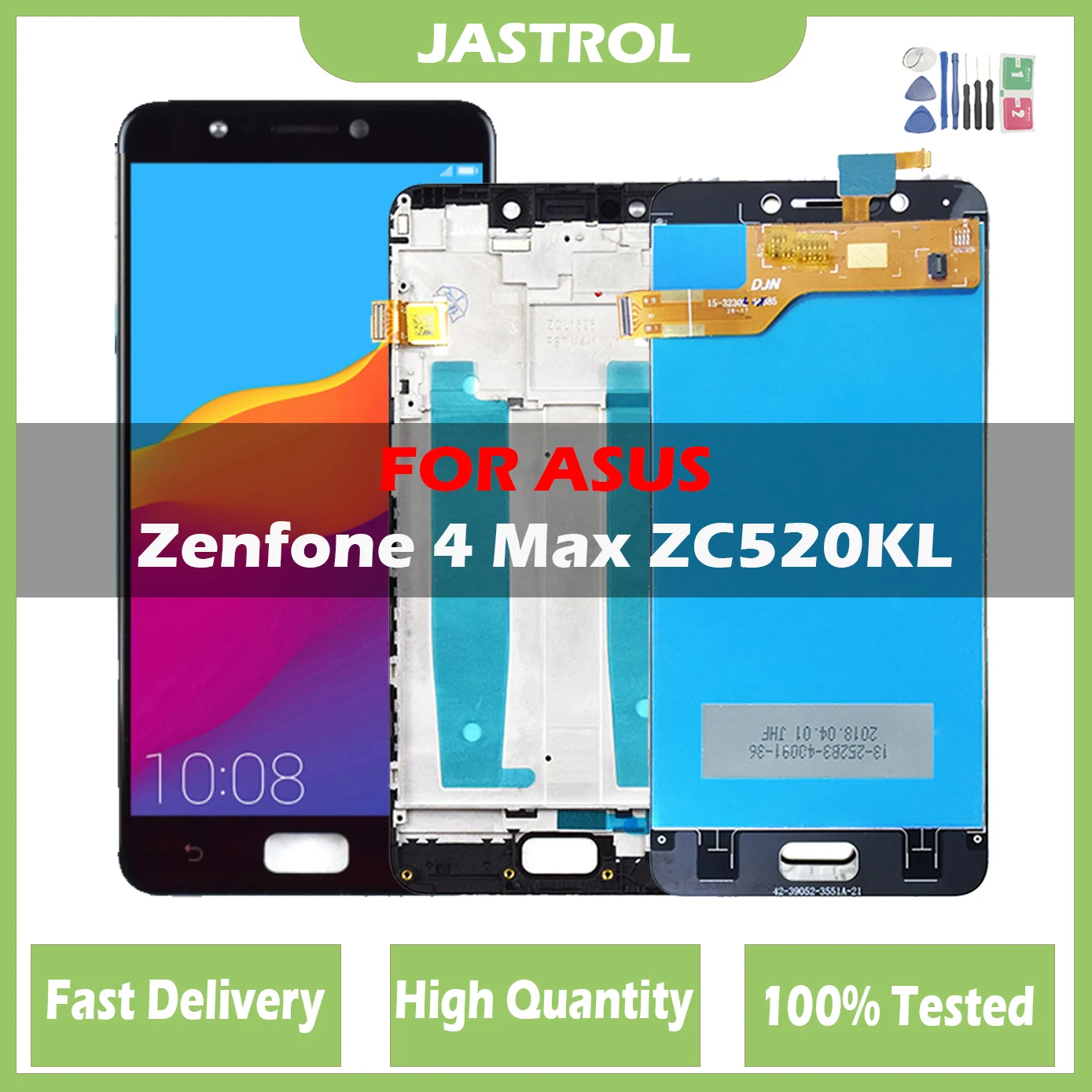 ЖК-дисплей 5,2 дюймов для Asus Zenfone 4 Max ZC520KL X00HD, дисплей с сенсорным экраном и дигитайзером в сборе, Замена с рамкой, оригинал