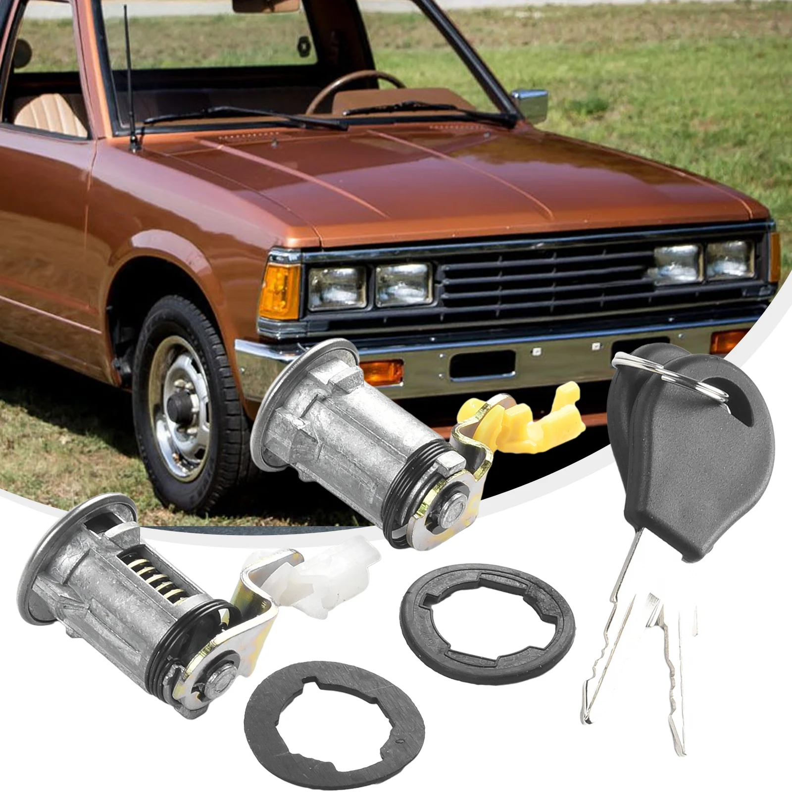 

1pc For Nissan Pickup 1984-1998 80600-01G25 Door Lock Set W/Key Left Right Maximum Durability Exterior Parts Locks & Hardware