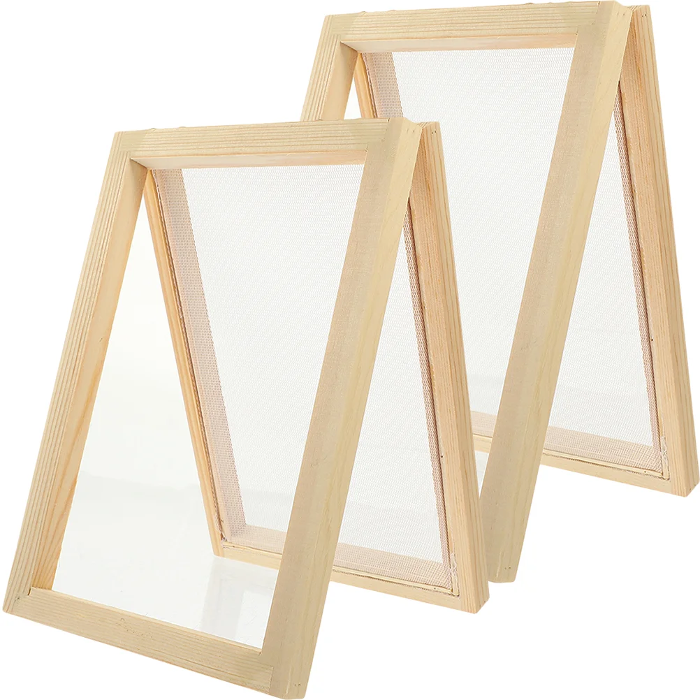 

2pcs ooden Paper Making Mould Frame, Screen Printing Frame for DIY Paper Craft