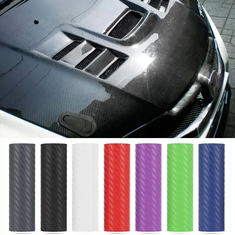 

3D Carbon Fiber Vinyl Sticker Car Wrap Sheet Roll Film Auto Sticker Motorcycle Decal Car Styling Interior Accessories 10 x 127cm