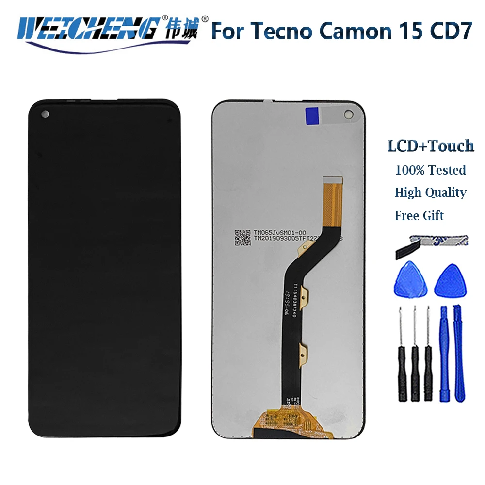 Оригинальный ЖК-дисплей для Tecno Camon 15 CD7, сенсорный экран в сборе для Tecno Camon 15 CD7 Screen Complete Camon15 Air CD6