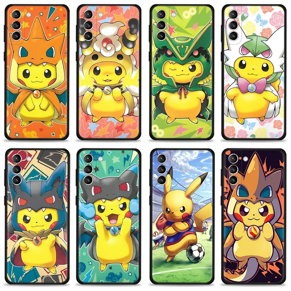 

TAKARA TOMY Case for Samsung Galaxy S22 Ultra S20 S21 FE S10 S9 S8 Plus S10e Note 20Ultra 5G Capa Pokemon Super Stretchy Pikachu