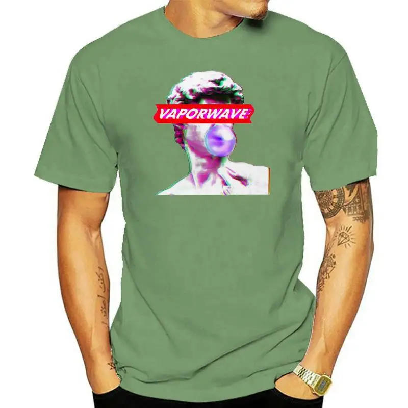

Vaporwave T Shirt Men Summer Fashion High Quality T-shirt Casual Aesthetic White Print O-Neck Print Male Men Top Tees