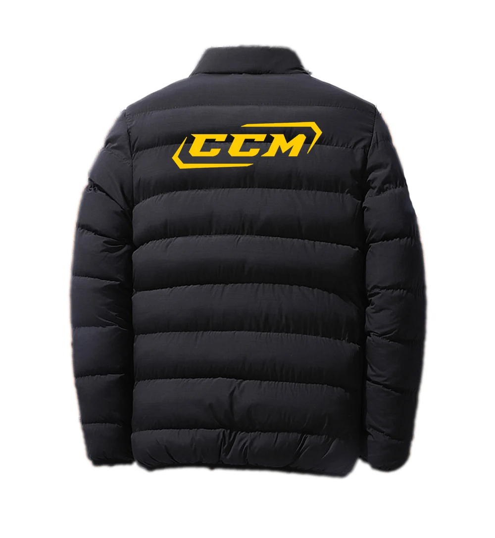 2022 зимняя однотонная уличная одежда с принтом CCM куртки на молнии блестящие