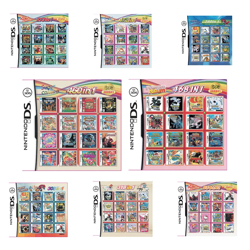 3DS NDS Game Card Combined Card 510 In 1 NDS Combined Card NDS Cassette 482 IN1 208 500 Beginner To Elite Level Games