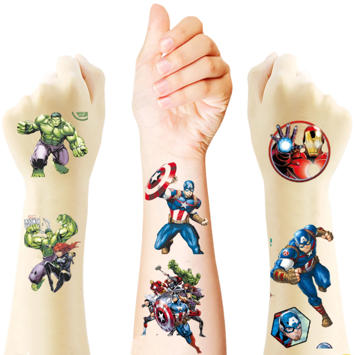 2 шт. наклейки-тату мстители