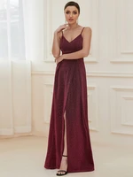 elegant evening dresses long a line v neck sleeveless floor length backless 2022 ever pretty of sequin simple prom women dress