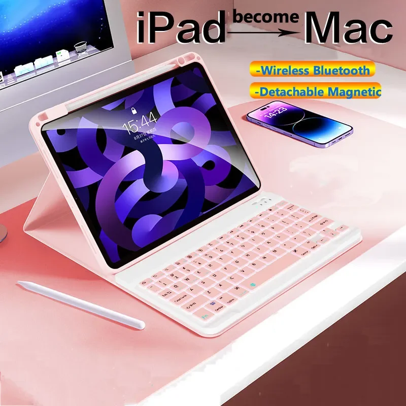 Для Redmi Pad Pro 12 1 дюйма SE 11 2023 для Xiaomi Poco 6S 4 6 5 чехол клавиатуры Bluetooth с откидной