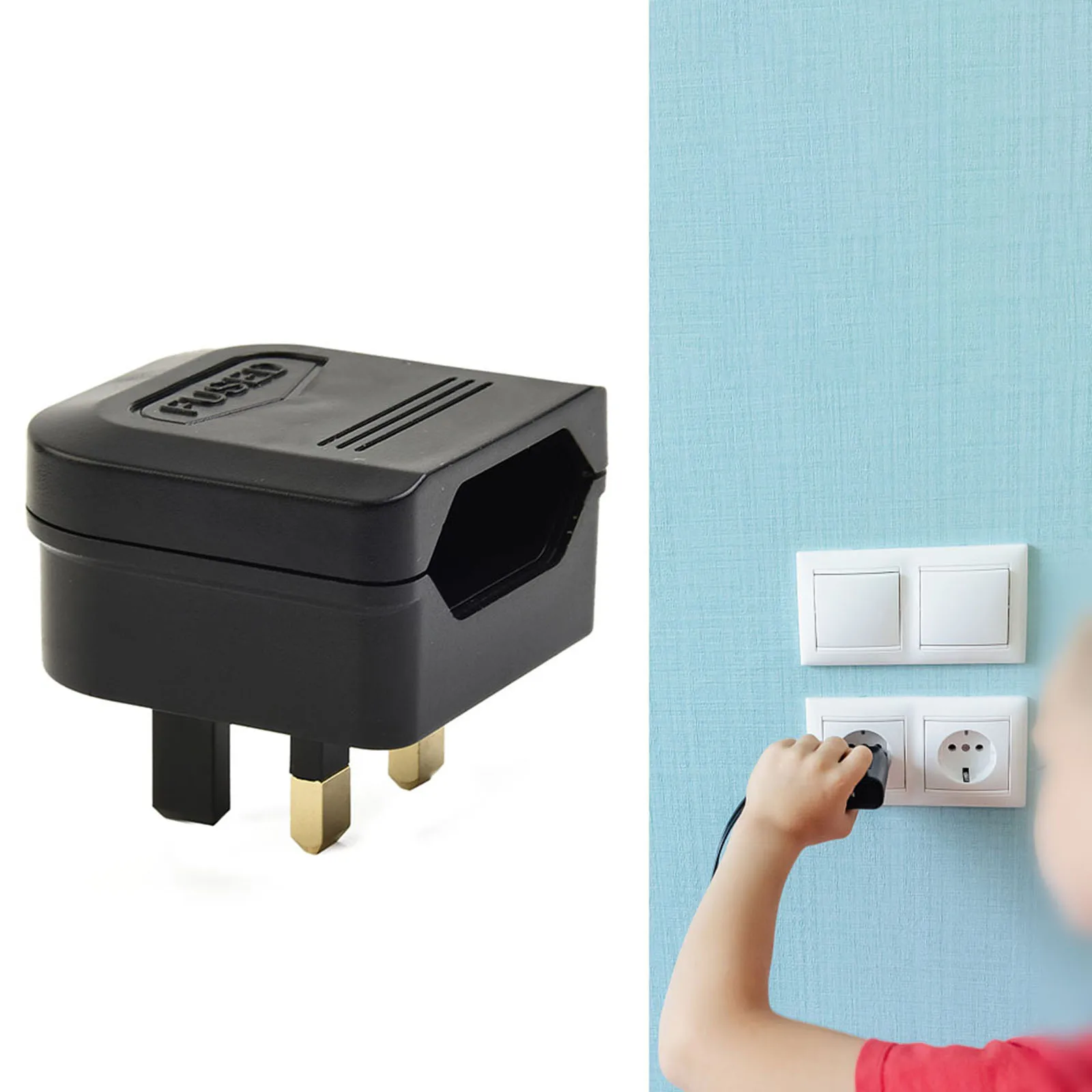 

Plug Converter Adaptor EU Travel Adapter 2 Pin To UK 3 Pin European Type Conversion Plug Mobile Phone Charging Converter Socket