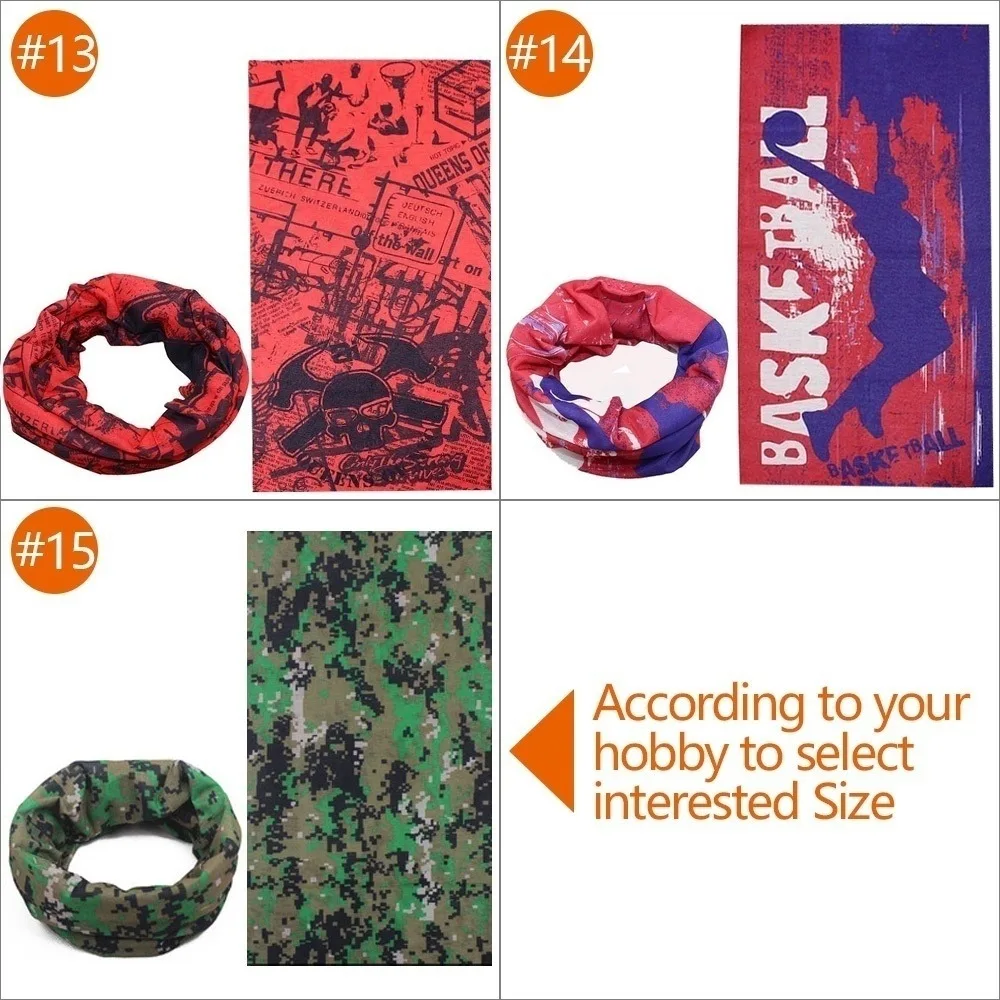 Бесшовная многофункциональная трубчатая полумаска с черепом повязка на голову