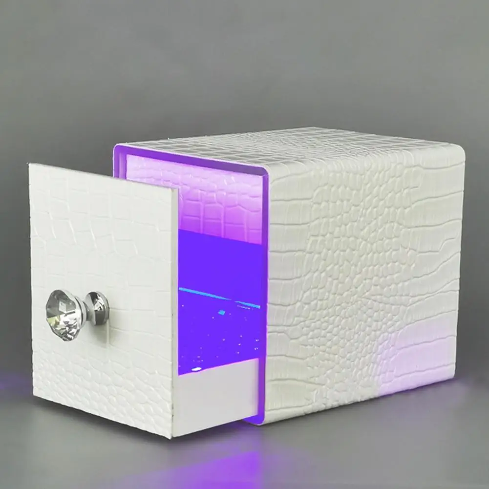 

Manicure Drill Organizer Built-in LED Stylish Fashion Nail Drill Bit Organizer Box