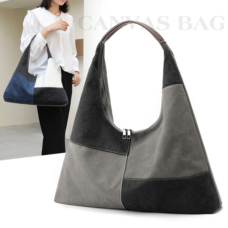 

Ladies Hand Bags New Sac A Main Femme Leisure Travel Bag Women Brand Designer Large Capacity Shoulder Bag Canvas Hobo Bags Girls