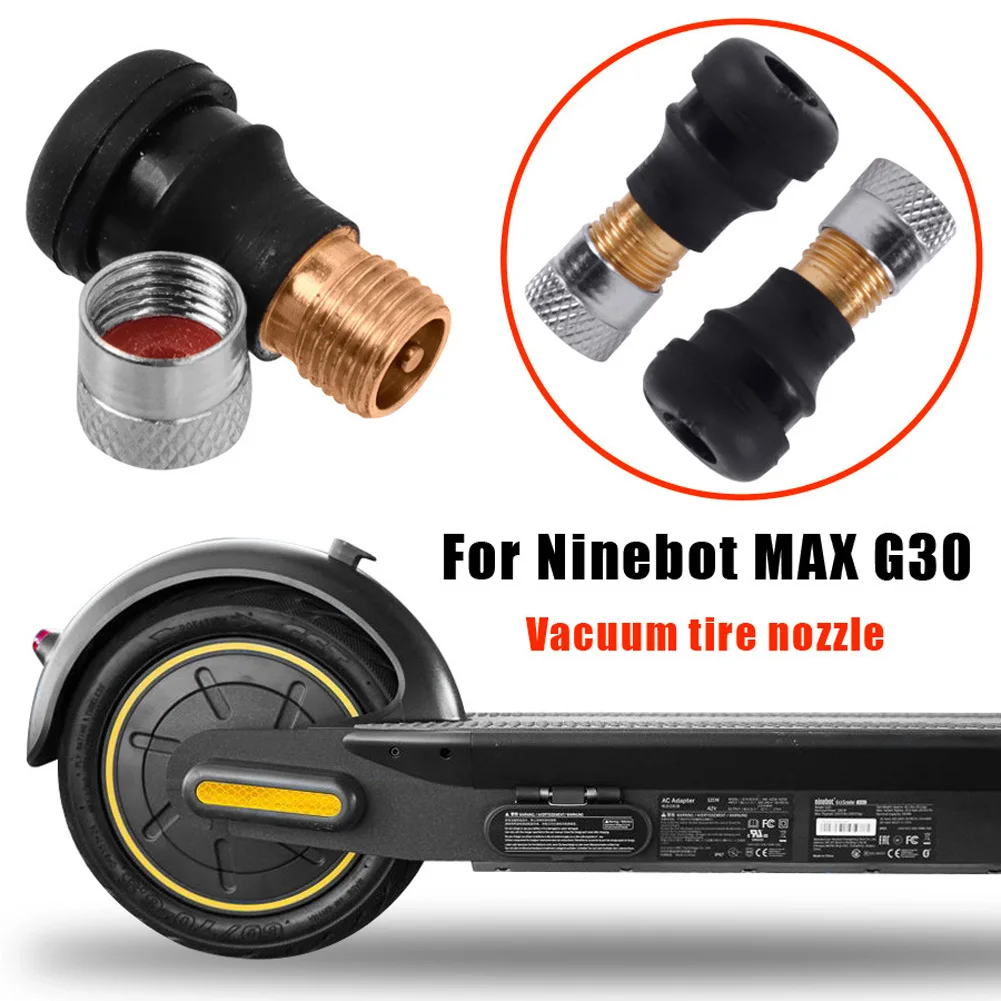 

Vacuum Tubeless Air Valve For Ninebot Max G30 Tires Segway Electric Scooter No Air Leakage Inflatable Air Nozzle Cycling Parts
