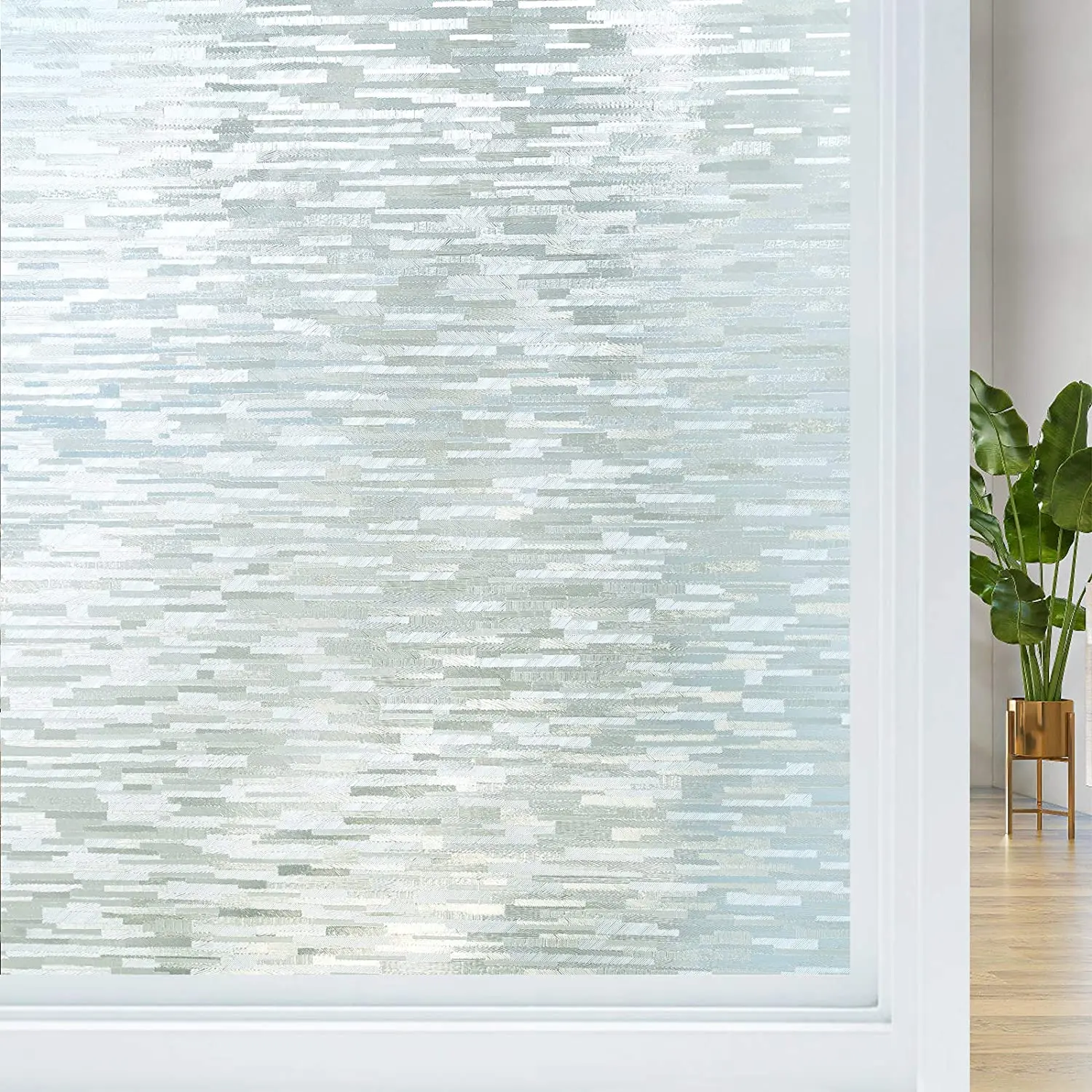 

Matte Window Privacy Film Frosted Static Cling Adhesive Film UV Blocking Removable Opaque Window Sticker Vinyl Covering for Home