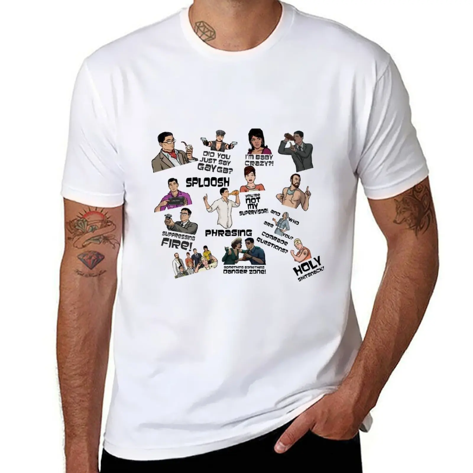 Фото Футболка Archer Collage Best Archer Moments Archer Drinking Lana Kane Ray Cheryl Malory Cyril Krieger Pam №1