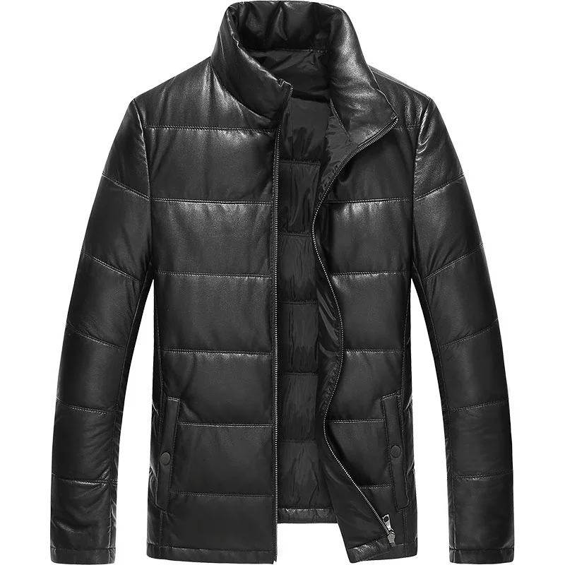 

Autumn Winter Genuine Leather Sheepskin Coat Duck Down Jacket Men Warm Real Chaqueta Cuero Hombre CM-130085