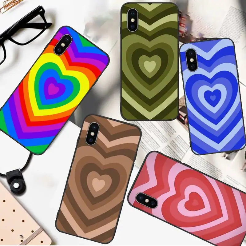 

Love heart Phone Case For iphone 12 11 13 7 8 6 s plus x xs xr pro max mini