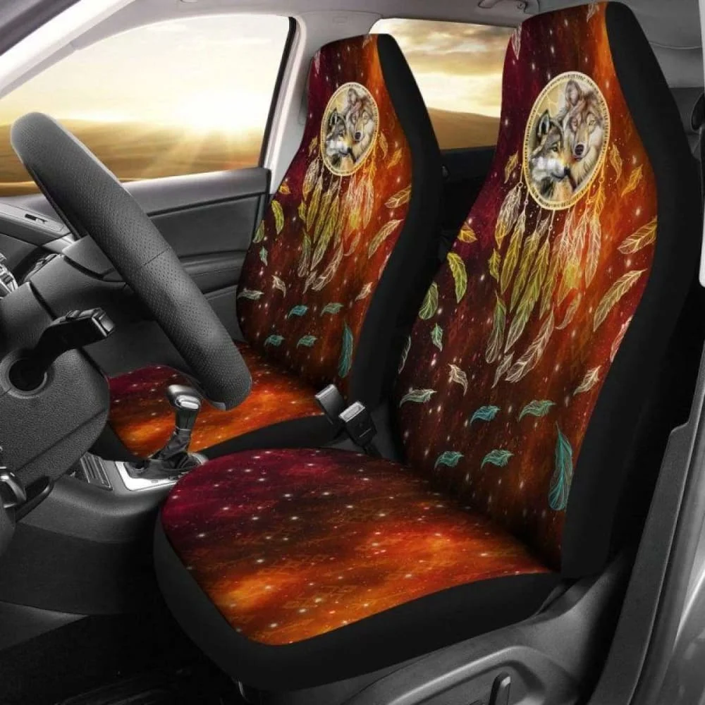 

Couple Wolf Car Seat Covers 200904,Pack of Front Seat Cover