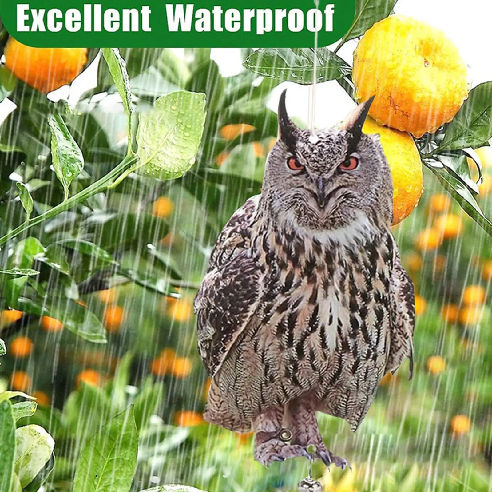 

Bird Repeller Garden Orchard Simulation Owl Bird Scarer Repellent Bird Hanging Repellent Owl Woodpecker Reflective Pigeons F6j5