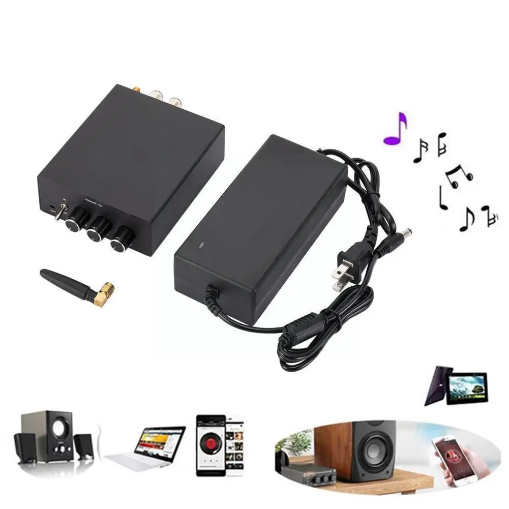 

Amplified Receiver Bluetooth 5.0 Stereo Audio 2-channel Amplifier Receiver 100W Bass High Frequency Control For Home Theate A4W0