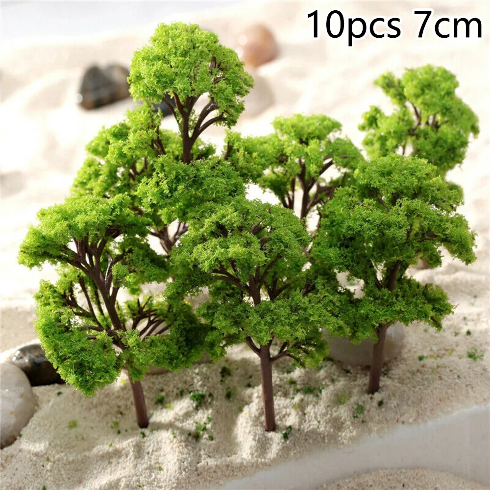 

10Pcs 7CM Model Trees Train Railroad Layout Diorama Mini Scenery Plastic Scale Scene Miniature Tree Decoration