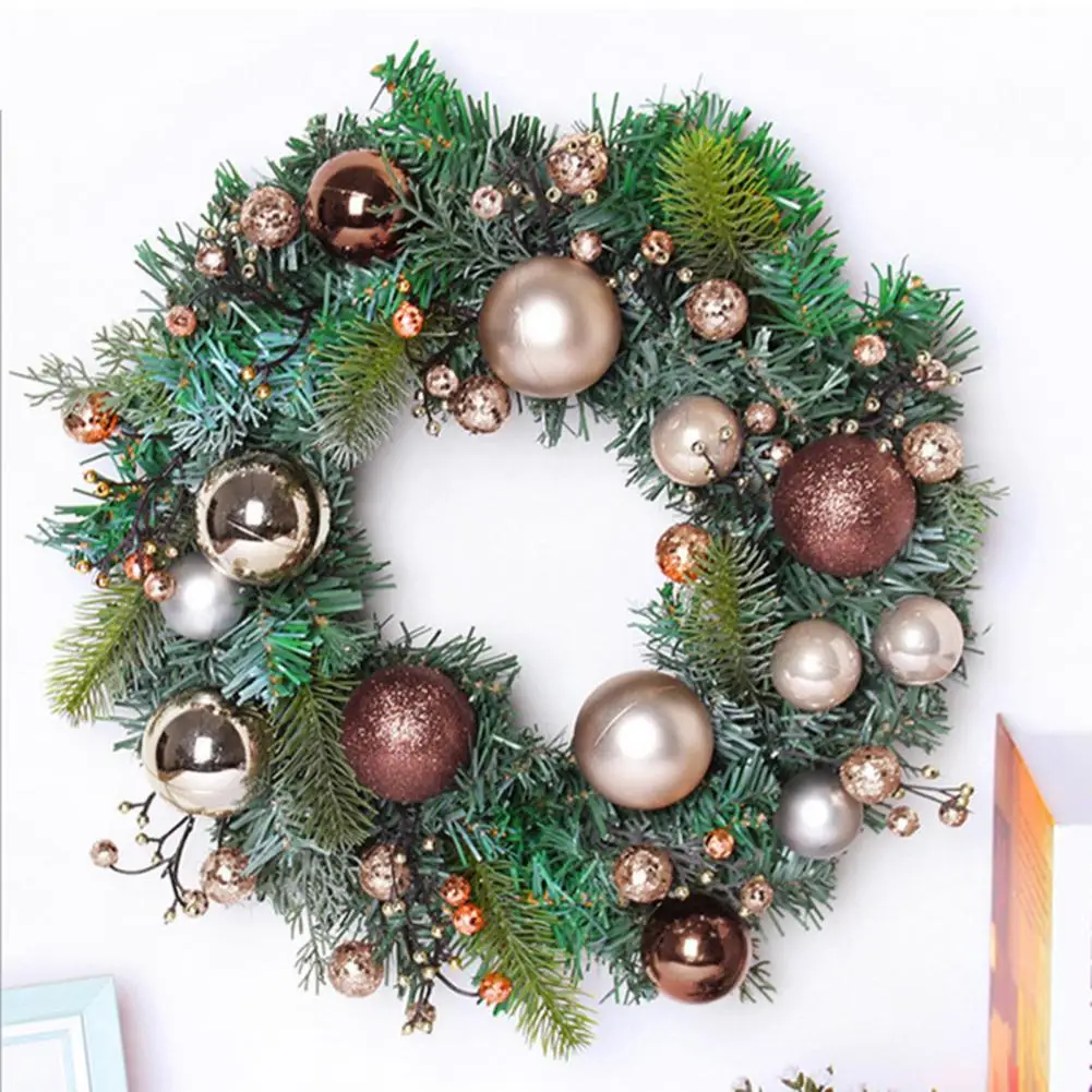 

Flower Wreath Natural Lightweight PVC Christmas Ornament Wreath for Home