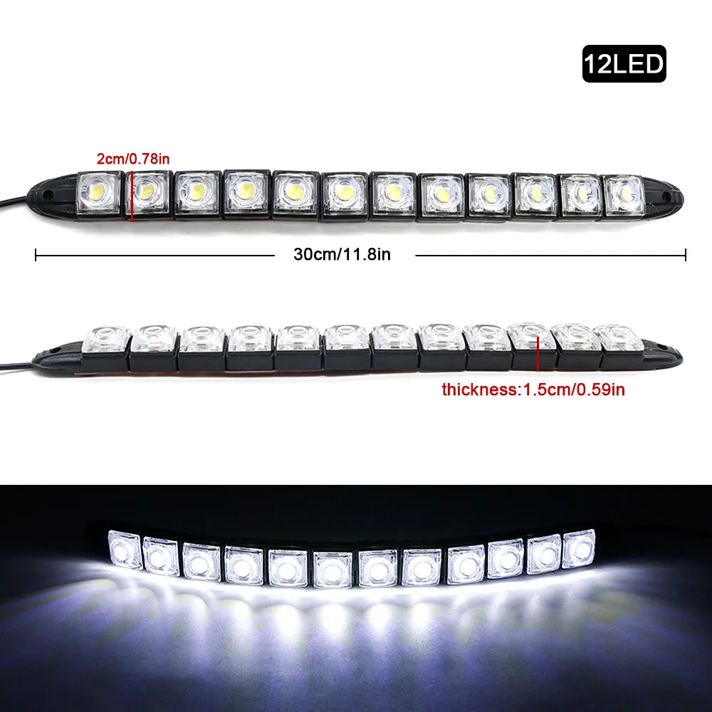 

2 шт. 6/8/9/12 светодиодный автомобильный Стайлинг DRL дневные ходовые огни авто светодиодные противотуманные фары указатель поворота лампа вождения водонепроницаемая 12 В белая фара