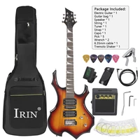 irin electric guitar 39 inch 6 string 24 frets basswood body electric guitar guitarra with speaker guitar parts accessories