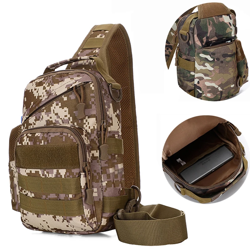 

Men Waterproof Climbing Backpack Outdoor Military Shoulder Bag Tactical Hiking Sports Crossbody Chest Bags For Male Female Women