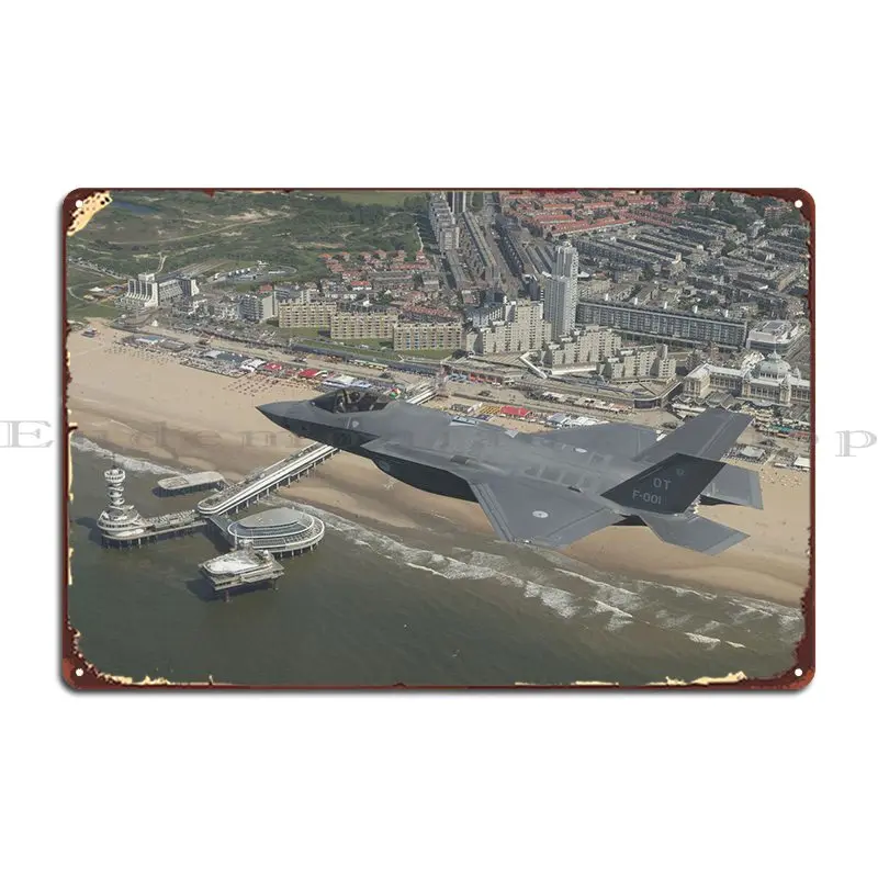 

F35 Lightning Ii Metal Plaque Poster Cinema Garage Funny Designs Designing Tin Sign Poster