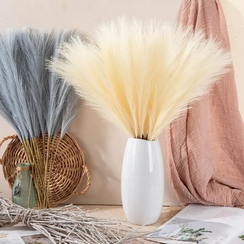 

Plant Simulation DIY Fake Flower Reed Boho Household Artificial Pampas Grass Bouquet Holiday Wedding Party Home Decoration