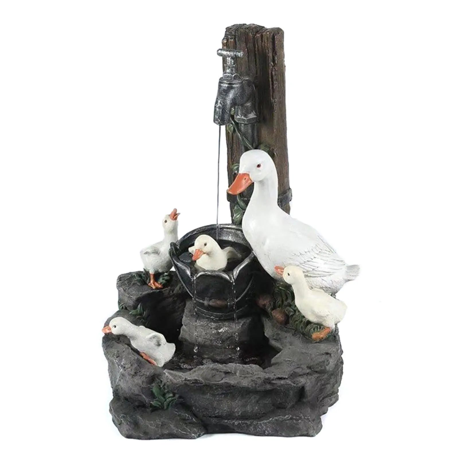 

Самостоятельный Каскадный фонтан для медитации, расслабляющий двухслойный семейный садовый декор, устойчивый к атмосферным воздействиям ...