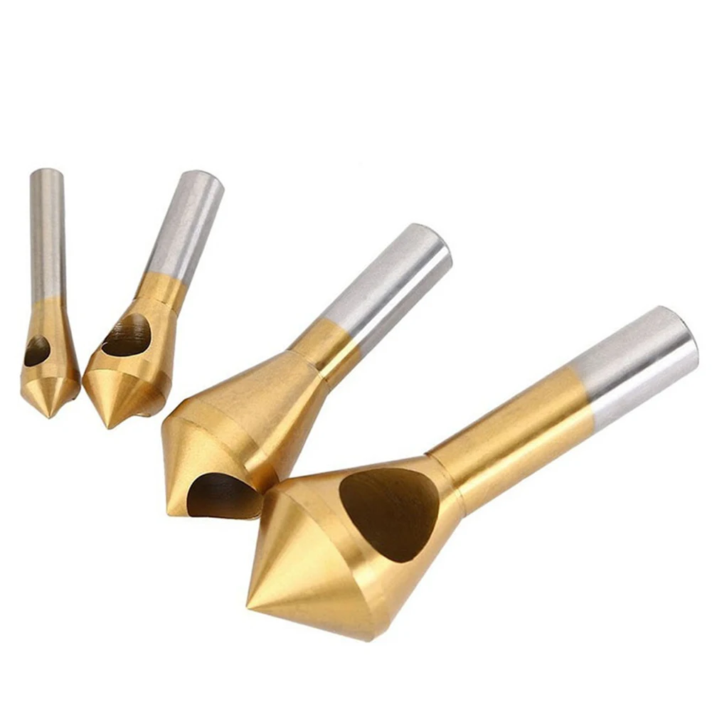 

Countersink Drill Bit Gold High Speed Steel Home Metal Deburring Garden Parts Replacement Titanium Accessories