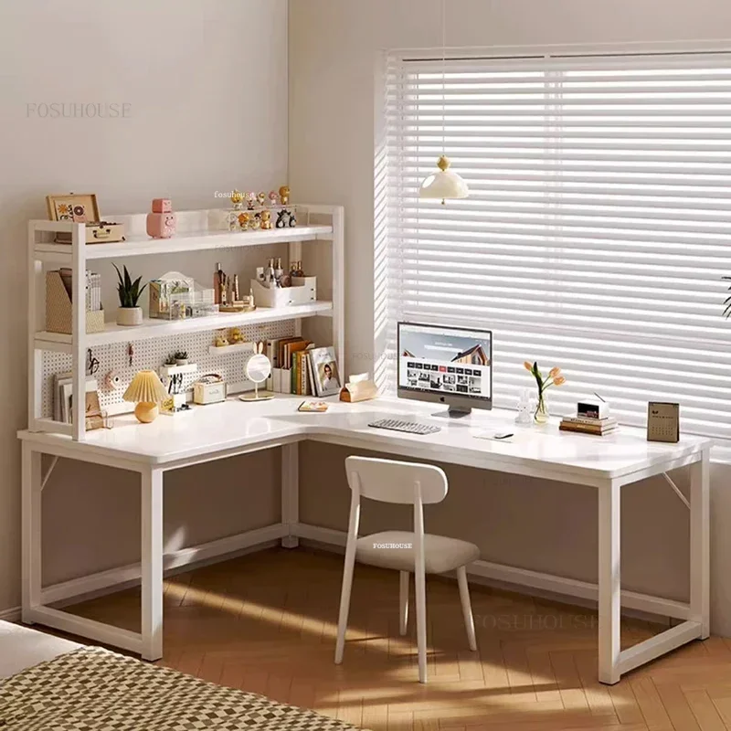 Современные угловые компьютерные столы домашний двойной настольный игровой