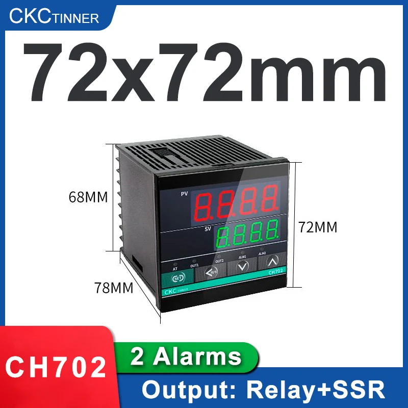

Двойной выход SSR и реле CH102 CH402 CH702 CH902 2 сигнализация ЖК цифровой PID интеллектуальный регулятор температуры 100-240VAC