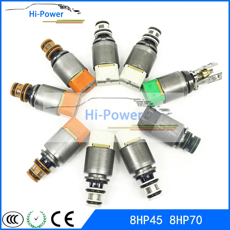 

8HP45 8HP70 Automatic Transmission Valve Body Solenoid For Land Rover Discovery Alumiunm Alloy Car Accessories 9 PCS