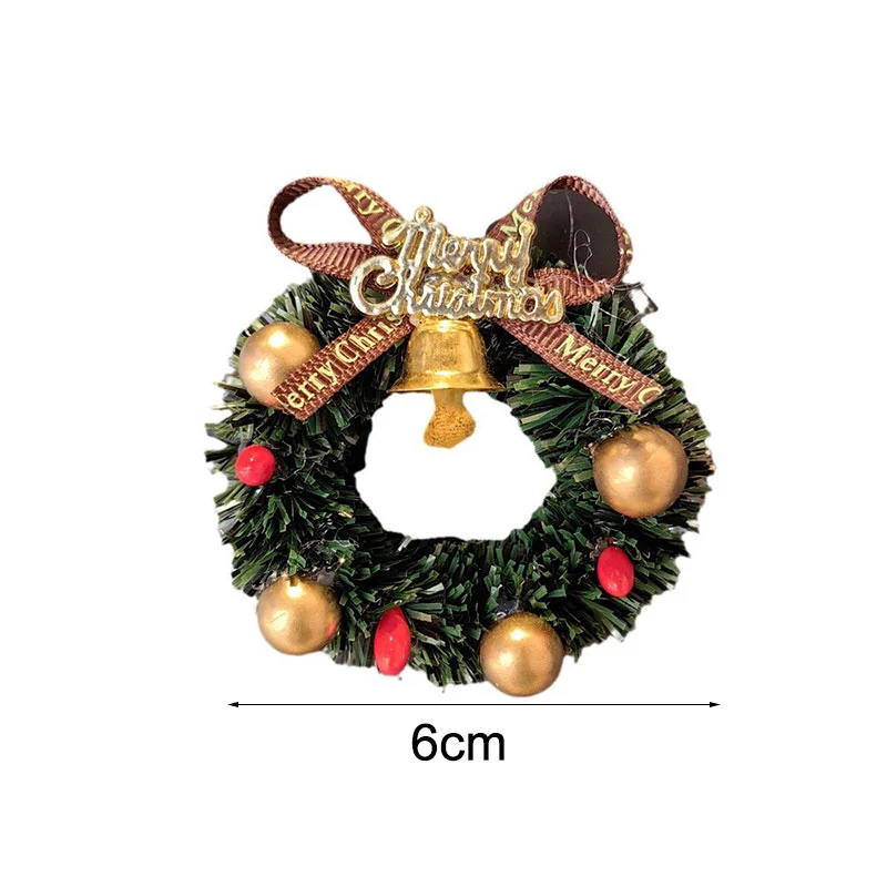Маленький рождественский венок магнит на холодильник праздничный украшение