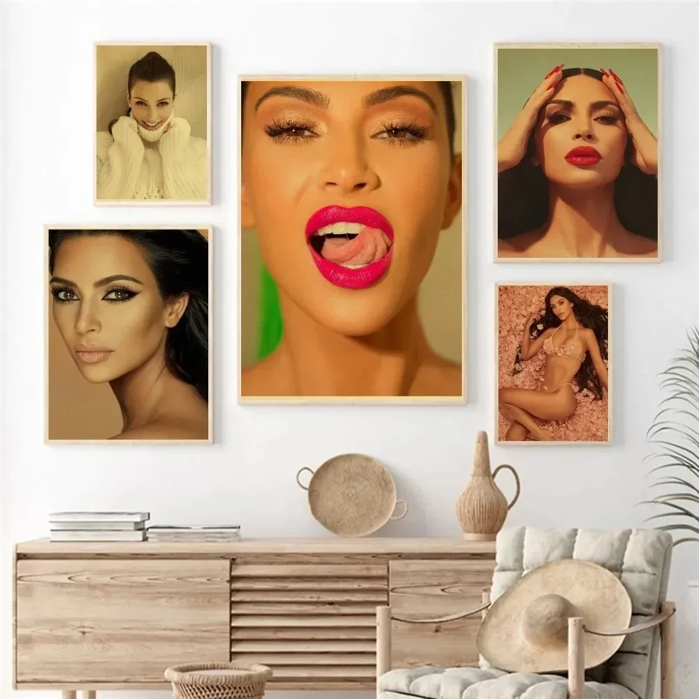 A-Kim Cardashian Сексуальная Змеиная Богиня Холст с принтом без рамы Водонепроницаемая