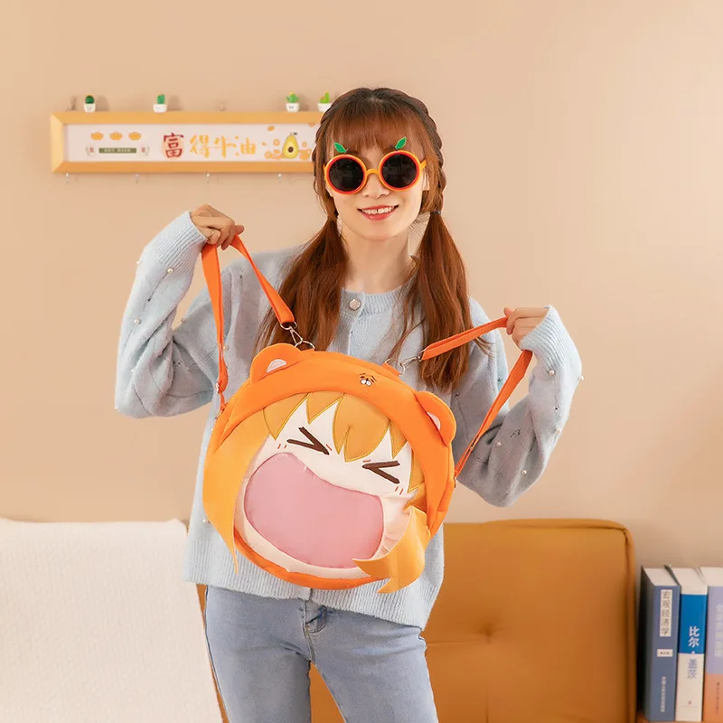 Фото Аниме Хацунэ Мику Рюкзак Химуто! Сумка через плечо Umaru-chan Itabag, большая вместительная сумка для хранения Kawaii, прозрачный плюшевый большой карман №2