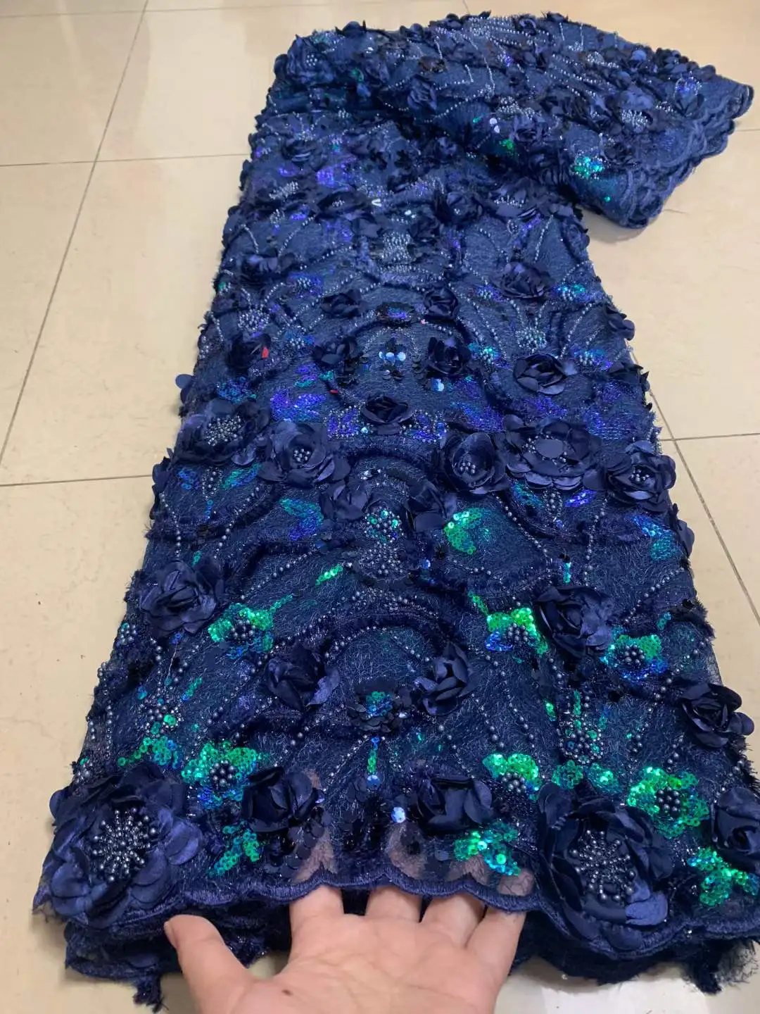 

Familiar High Quality African Nigerian Pearls Tulle Lace Fabric For Sewing Wedding Party Gown Dress Embroidered Net ClothCD13252