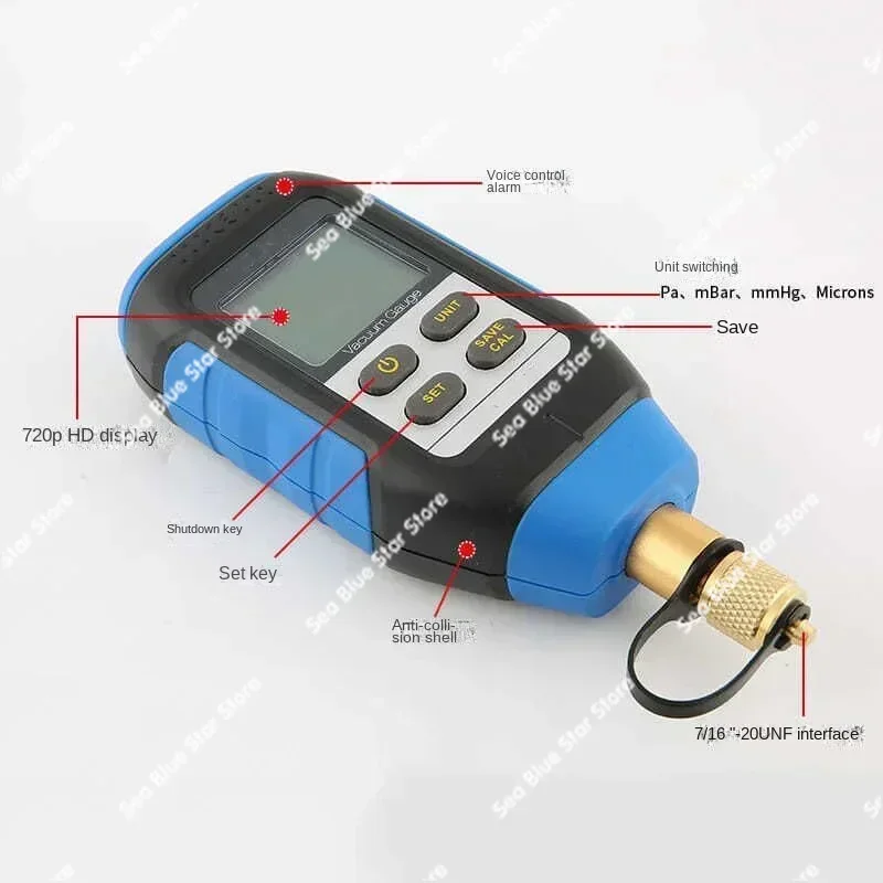 Абсолютный манометр VMV-1 цифровой вакуумметр портативный высокоточный дисплей