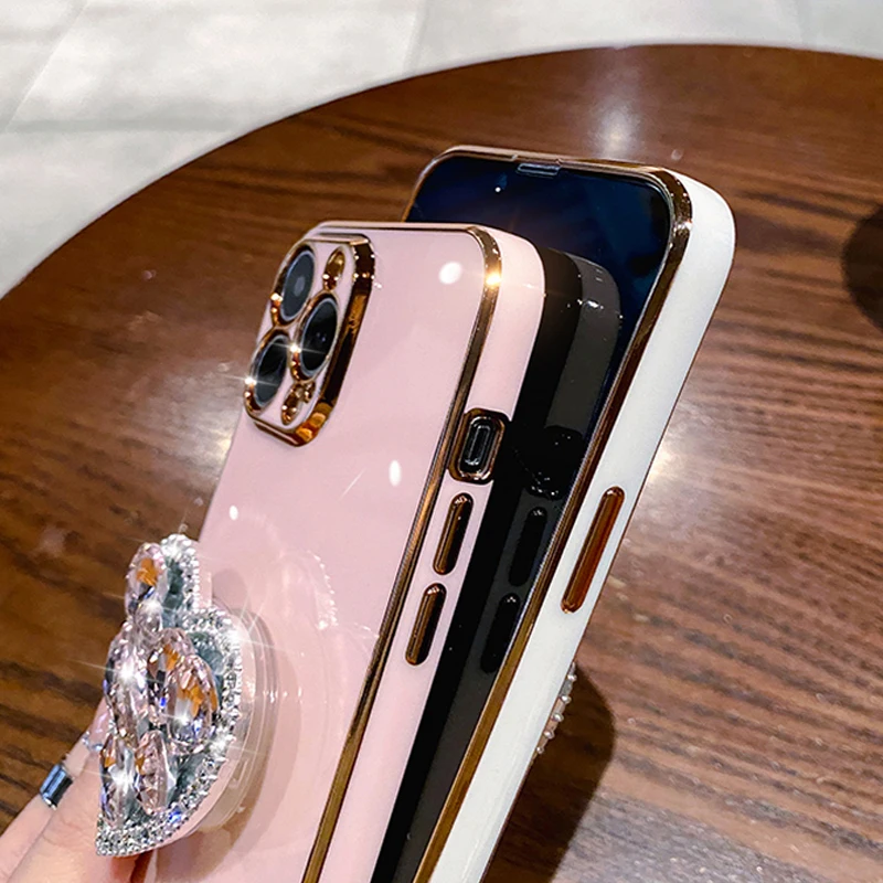 Модный чехол с бриллиантовым сердечком для OPPO Realme 12 11 11Pro 10 Pro Plus C67 C55 C53 C35 C33 C31 C30S C21