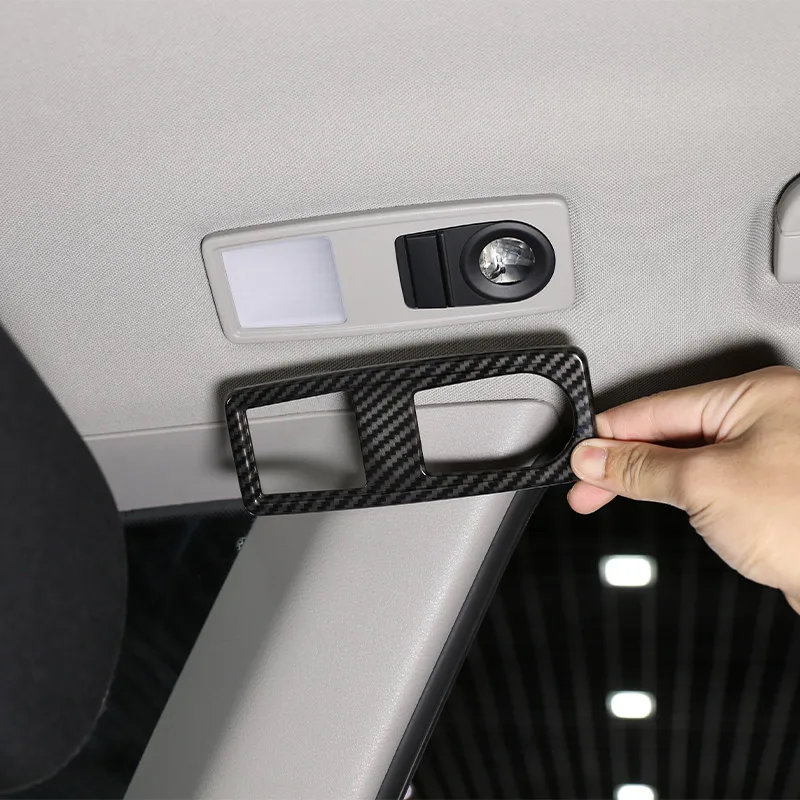 

For BMW X1 E84 2011-2015 ABS Carbon Fiber/Silver Car Rear Reading Light Decorative Frame Sticker Car Interior Accessories