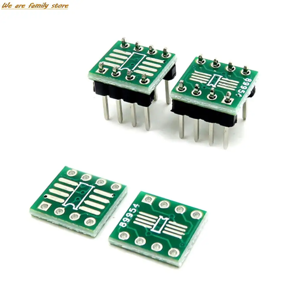 Новинка 10 шт. электронная схема TSSOP8 SSOP8 SOP8 SMD к адаптеру DIP8 для DIP + Pin Header PCB плата преобразователь двухсторонний