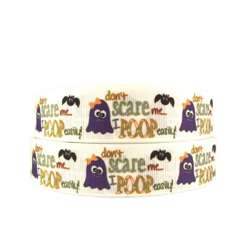 

50yards 1" 25mm Halloween Printed Grosgrain Ribbon Party Holiday Decoration DIY Hairbows Materials