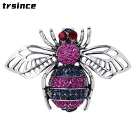 fashion cute red bee brooch lady wedding dress pin alloy insect brooches gift for woman and man clothing accessories
