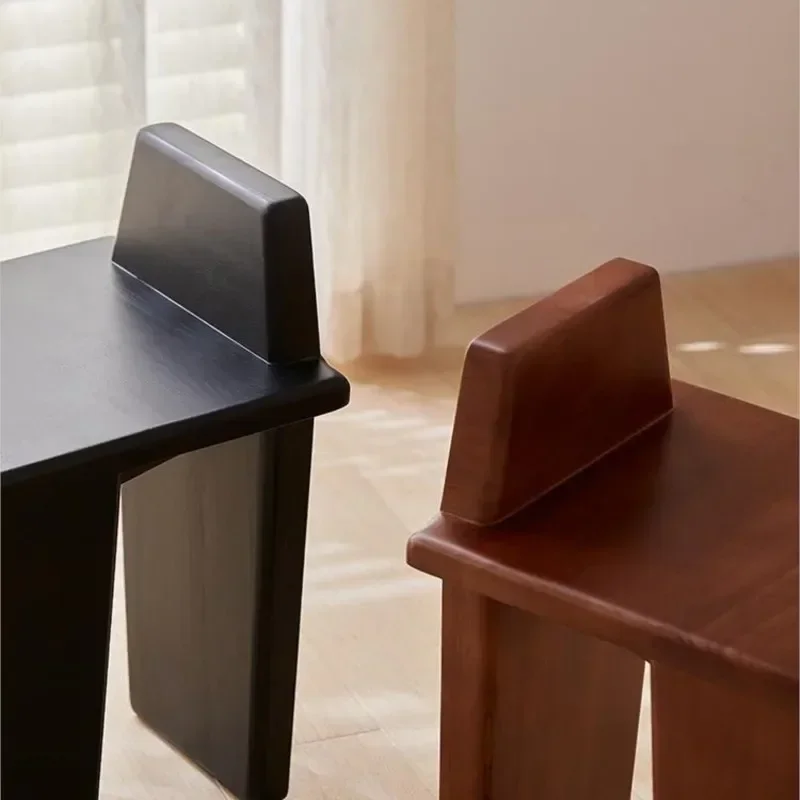 Бытовой скандинавский табурет из цельного дерева для гостиной современный